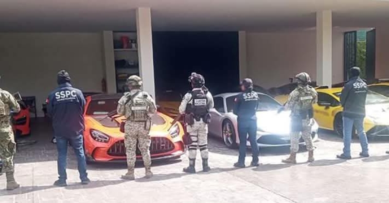 Decomisan autos de lujo en Temozón Norte