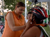 Diligencieros ciclistas se re&uacute;nen con Cecilia Padr&oacute;n