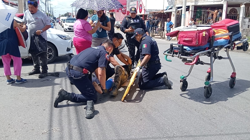 Motociclista  sufre fractura en choque