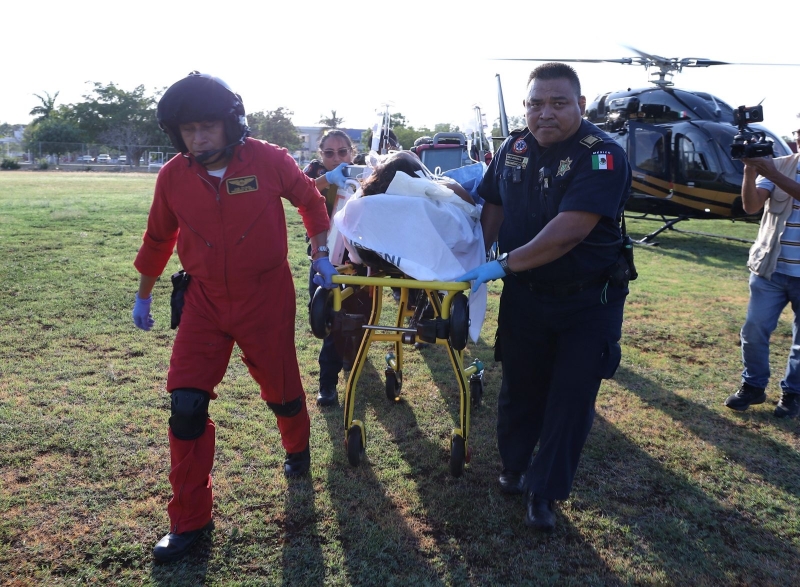 Helicóptero traslada a menor de Akil lesionada