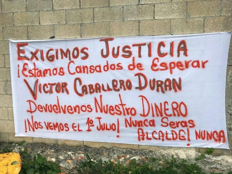 Aparece “crecimanta” con advertencias contra Víctor Caballero