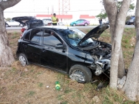 Carambola entre siete veh&iacute;culos en el Perif&eacute;rico de M&eacute;rida