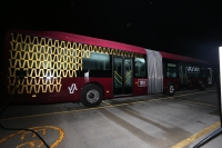 Inician pruebas de autobuses articuladosel&eacute;ctricos