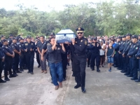 SSP despide con honores al polic&iacute;a Luis Humberto V&aacute;rguez Uc