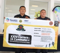 Presentan la Carrera y Caminata del D&iacute;a del Bombero