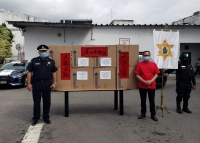 Asociaci&oacute;n China dona cubrebocas y caretas a la Polic&iacute;a Municipal