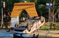 Choque en la Col&oacute;n deja 5 heridos
