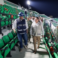 Supervisa "Huacho" trabajos de remodelaci&oacute;n del Kukulc&aacute;n