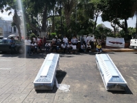 Jubilados de Pemex protestan contra AMLO&nbsp;