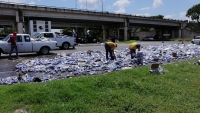 Video: Accidente cervecero en perif&eacute;rico de M&eacute;rida