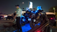 Seis polic&iacute;as heridos en carambola de motocicletas de grupo Goera