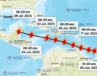 Beryl llegar&iacute;a a Yucat&aacute;n el 4 de julio