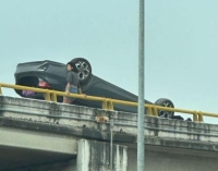Carambola en el Perif&eacute;rico deja da&ntilde;os materiales