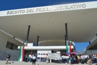 Protestan ejidatarios en el Congreso de Yucat&aacute;n