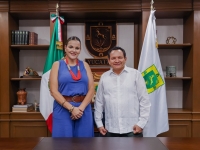 Gobernador recibe a la alcaldesa de M&eacute;rida