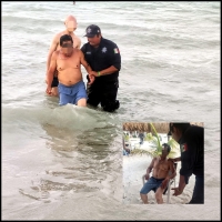 Salvan a ba&ntilde;ista de morir ahogado