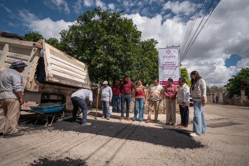 Díaz Mena supervisa obras de mejora vial