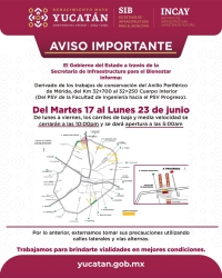 Contin&uacute;a intervenci&oacute;n en Perif&eacute;rico de M&eacute;rida