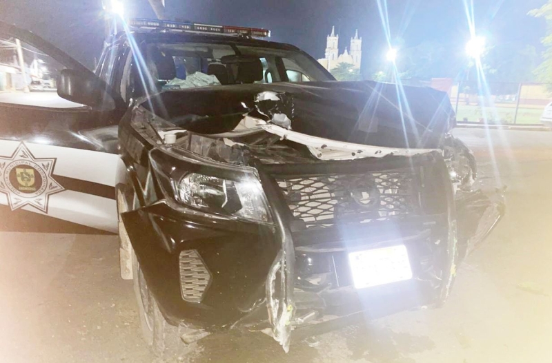 Policías de Seyé protagonizan siniestro vial