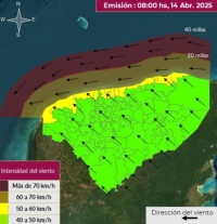 Prev&eacute;n fuertes vientos a partir del pr&oacute;ximo jueves