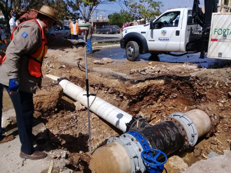 Conecta Japay nuevo cárcamo de Pacabtún a la red principal