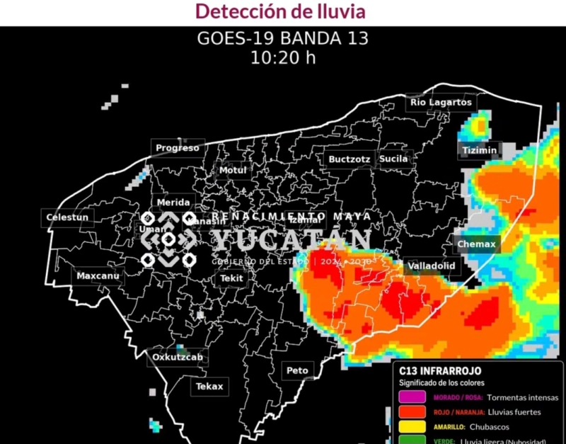 Se aproximan lluvias fuertes a Yucatán