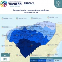 Llegar&aacute; frente fr&iacute;o 47 a Yucat&aacute;n: Procivy