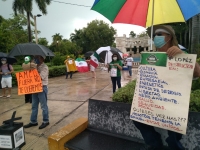 Protestan integrantes del Frena en el Parque de las Am&eacute;ricas&nbsp;