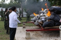 Incineran m&aacute;s de 221 kilos de narc&oacute;ticos