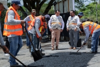 Supervisa D&iacute;az Mena trabajos de repavimentaci&oacute;n